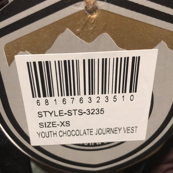 STS style youth extra small chocolate journey vest - Picture 3 of 3